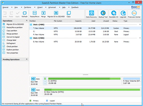EaseUS Partition Master Better Than Windows 7 Partition Utility